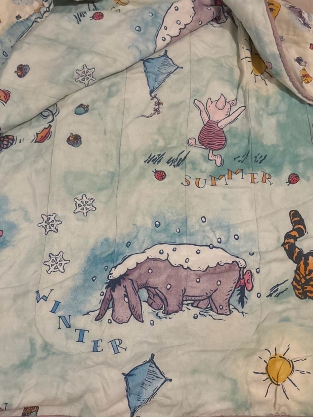 Vintage 1997 Winnie Pooh Four Seasons Comforter Twin Disney Classic RARE Read! - Picture 6 of 7